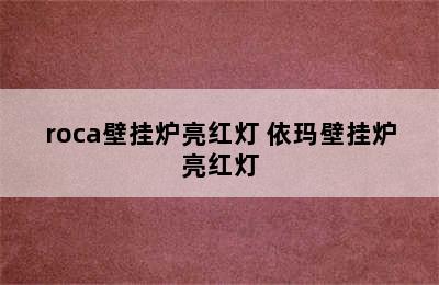 roca壁挂炉亮红灯 依玛壁挂炉亮红灯